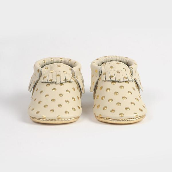 cream baby moccasins