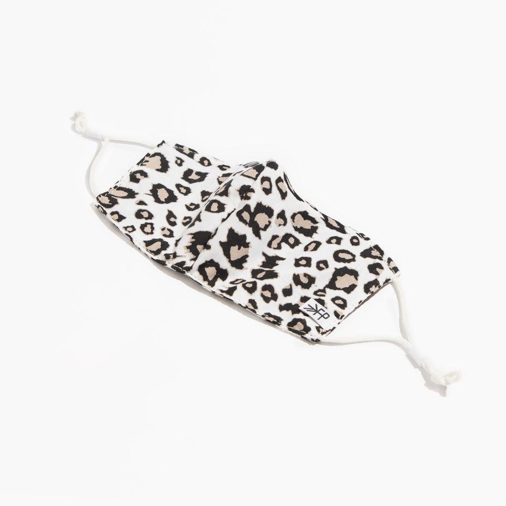 White Leopard Adjustable Face Mask S/M