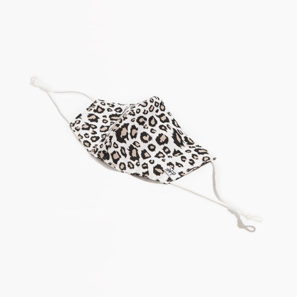 White Leopard Adjustable Face Mask - Child