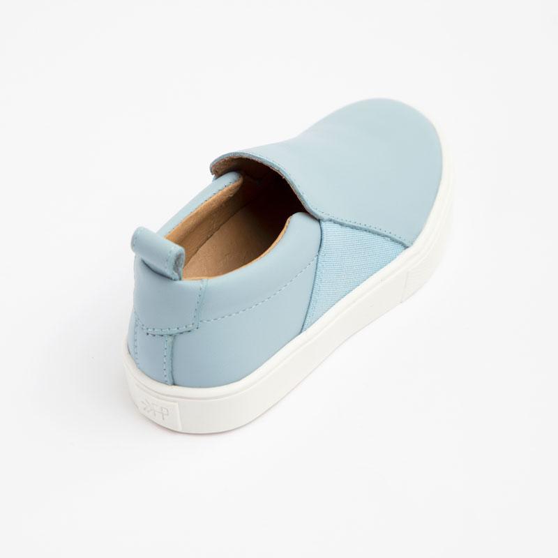 baby blue slip ons