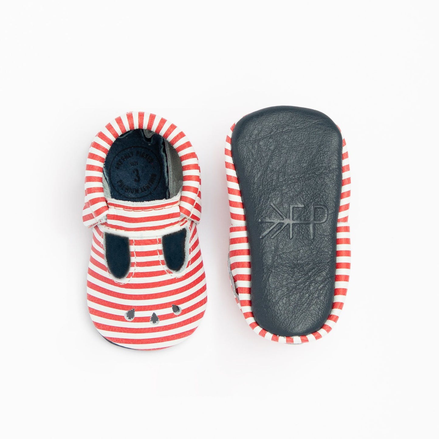 Red & White Stripes Mary Janes | Baby Shoes For Siblings Day – Freshly ...