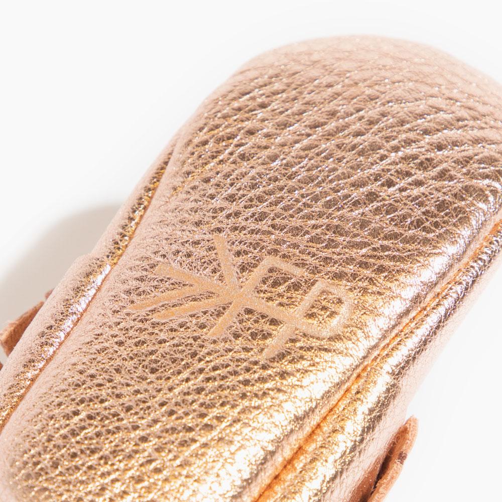 freshly picked rose gold moccasins