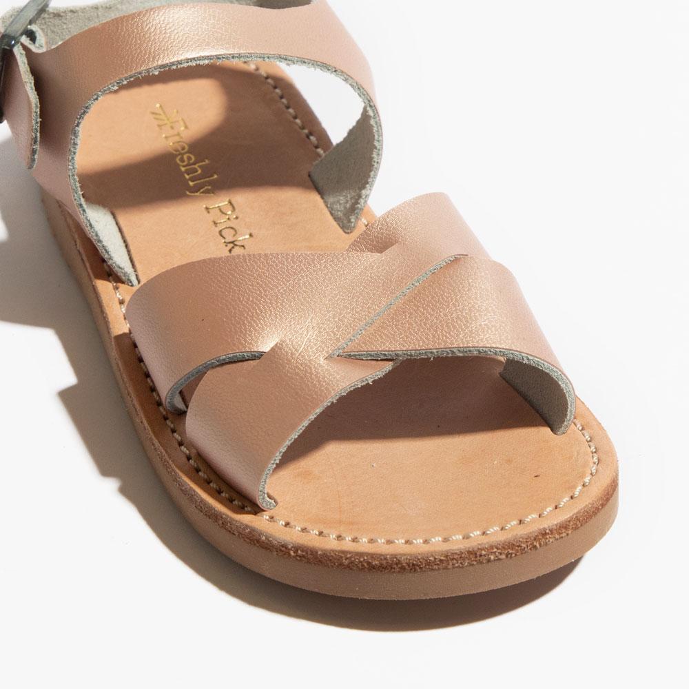 very rose gold sandals