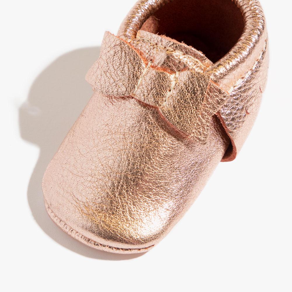 rose gold glitter moccasins