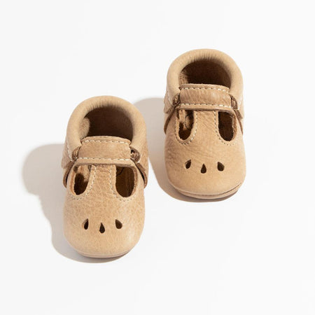 Weathered Brown Mary Jane Baby Moccs | Leather Baby Shoes