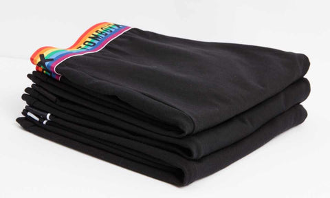 stack of folded black underwear