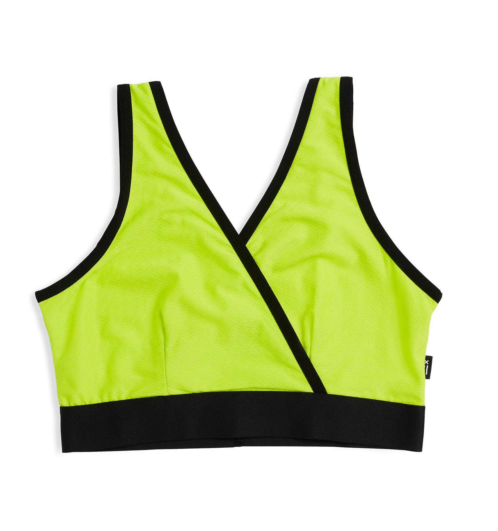 Image of Adaptable Crossover Cutout Bra - Traveler Hot Lime