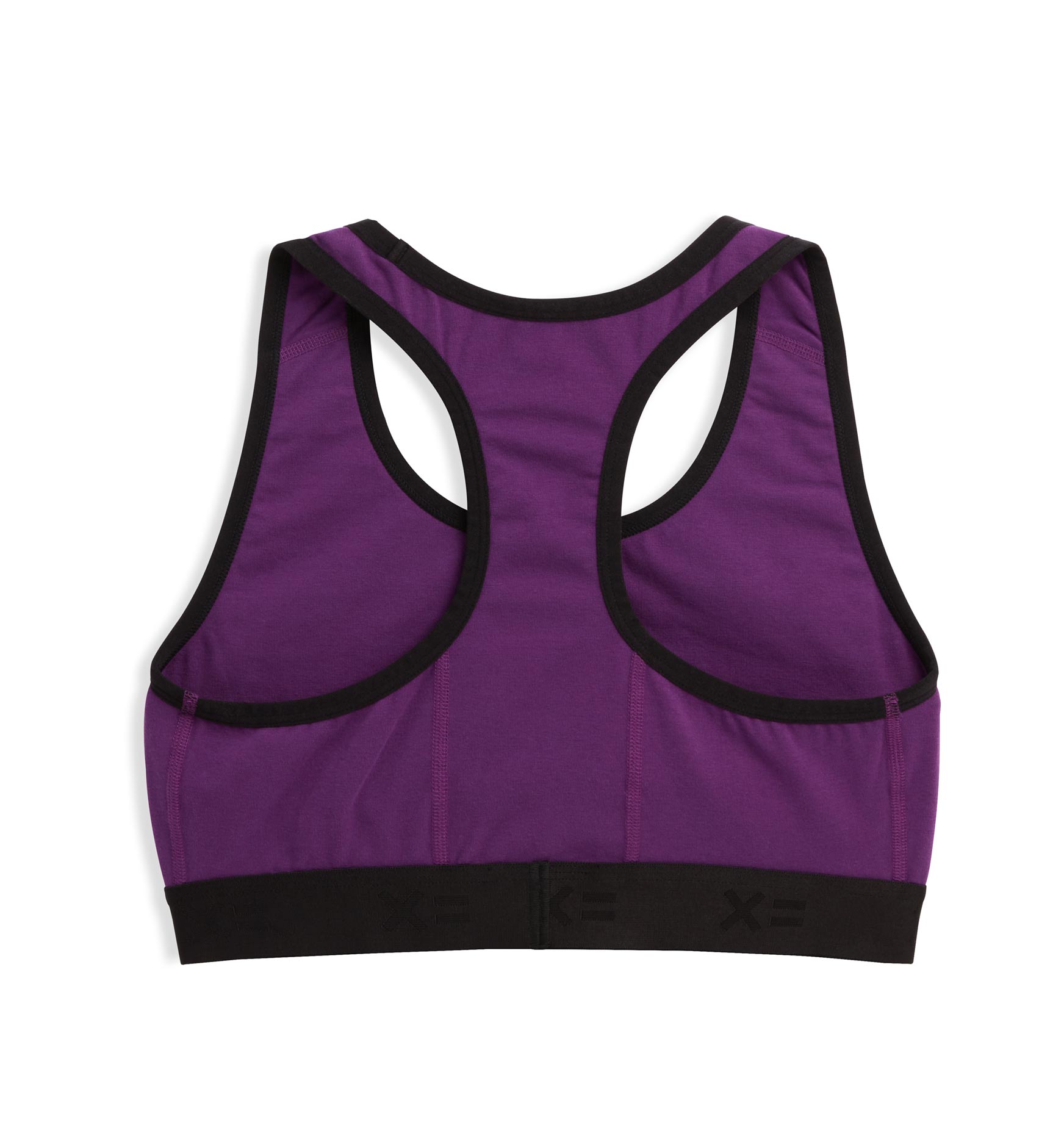 Racerback柔软的胸罩——帝国紫色