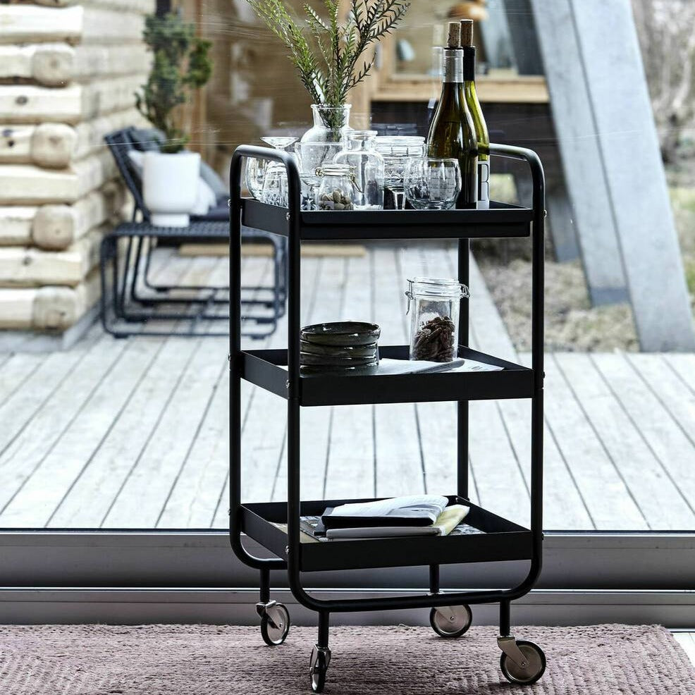 Metal Bar Cart - Black