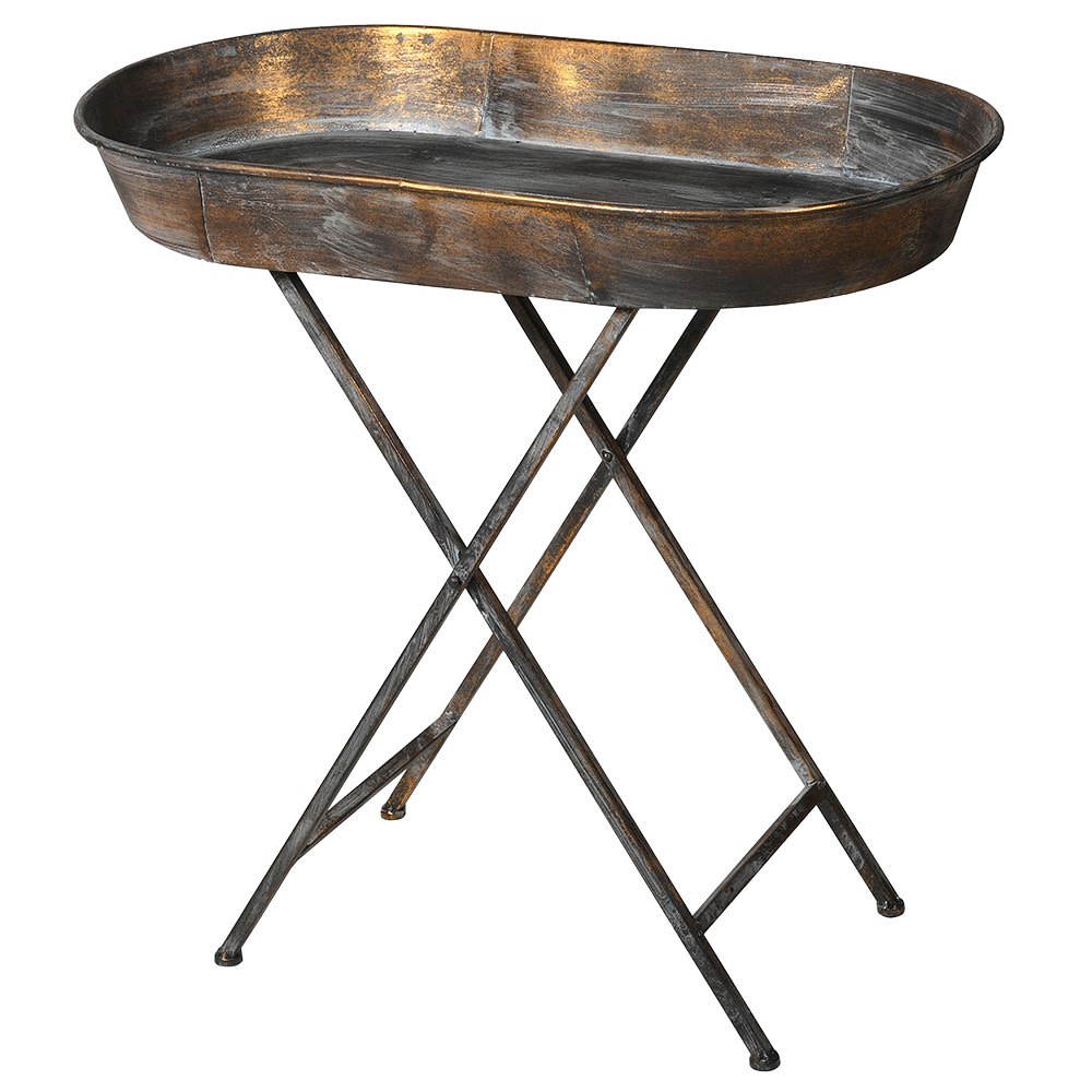 Bronze Metal Butler's Tray Table