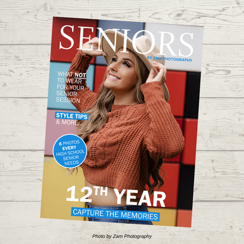 high school senior photographer welcome guide template