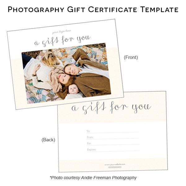 photography gift certificate templates