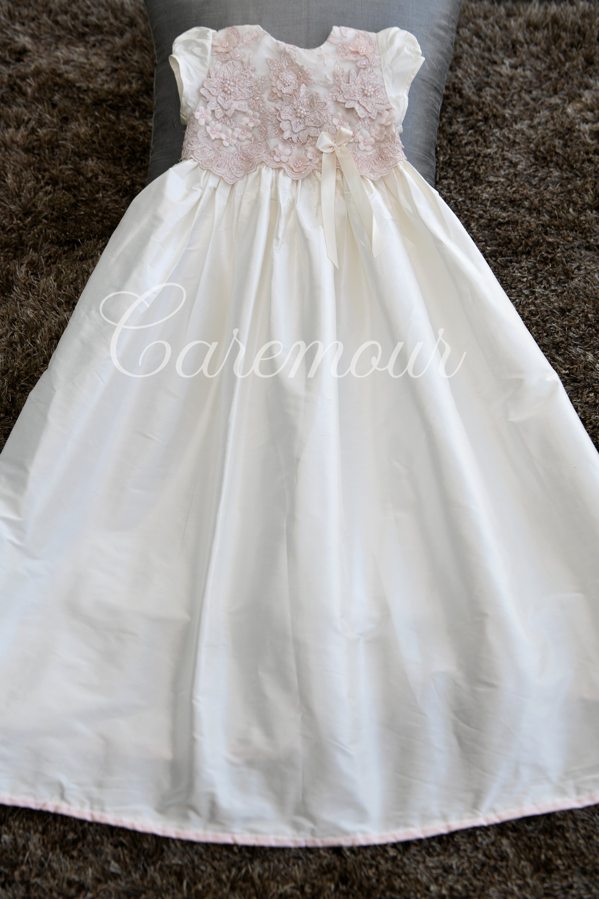 pink christening gown