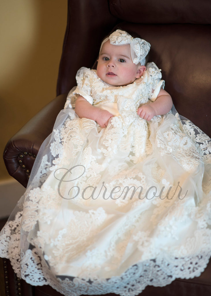 baptism gown made from wedding dress