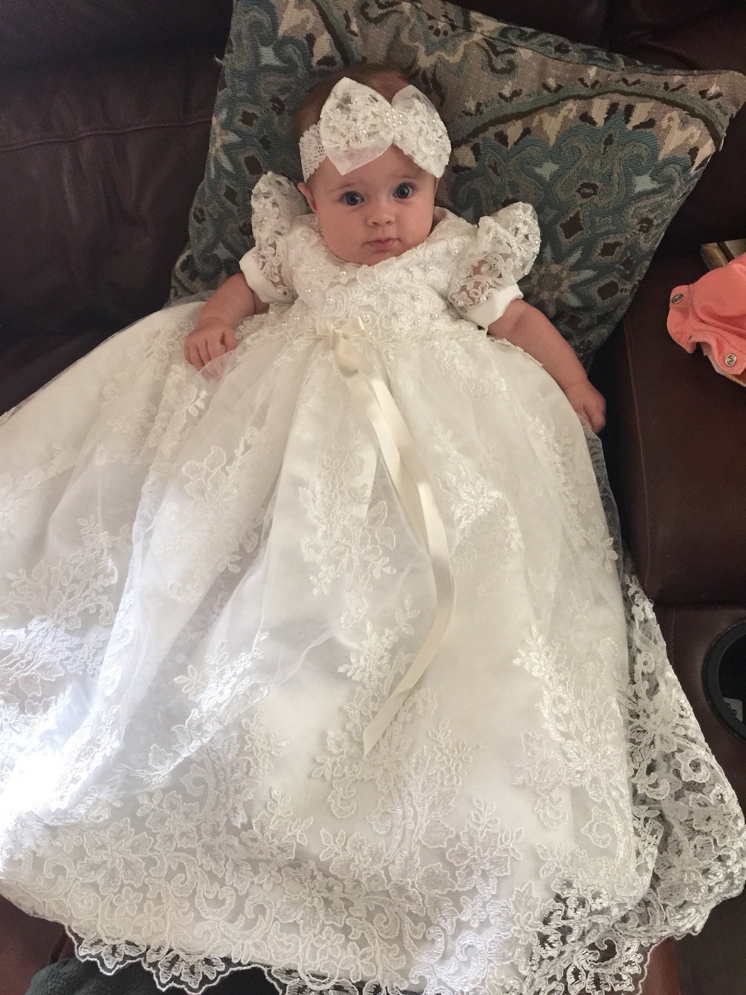 lace christening dress