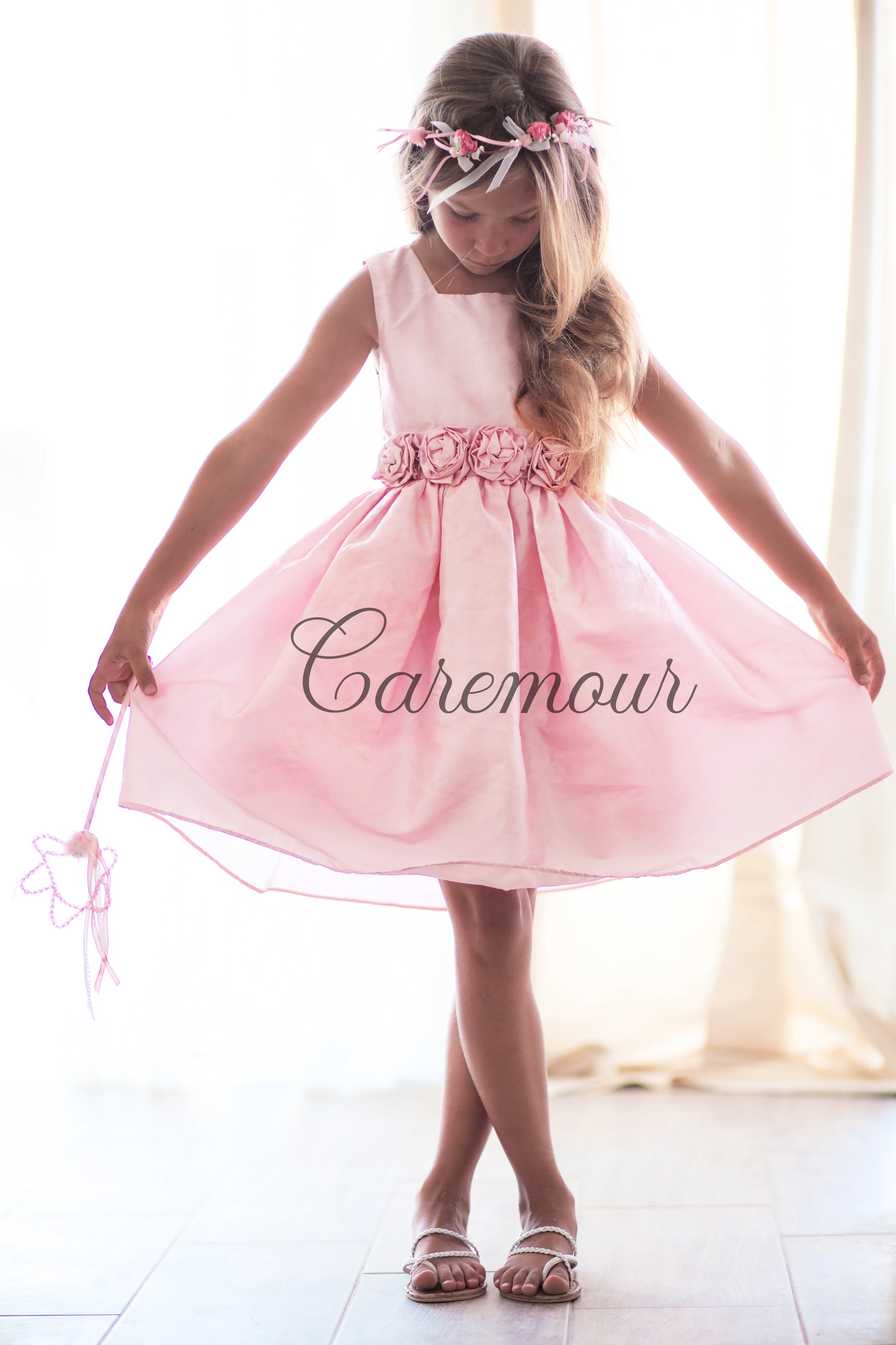 pale pink girls dress