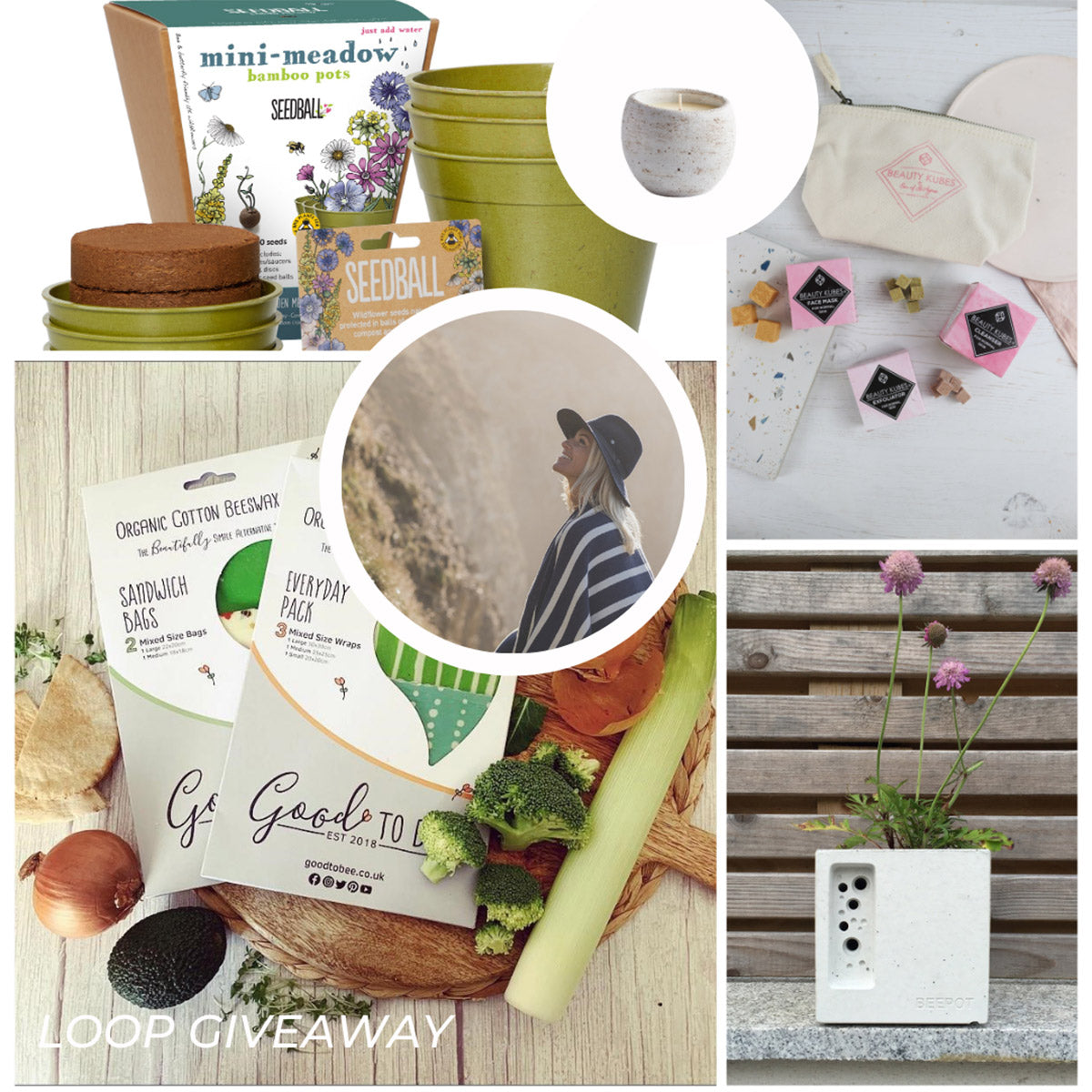 Image of the competition prizes in the sustainable spring giveaway