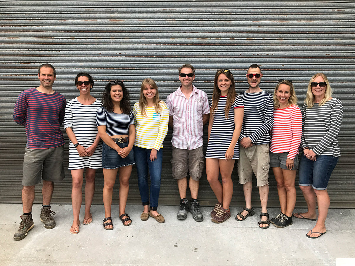 Team Green&Blue wear stripes for solitary bee week