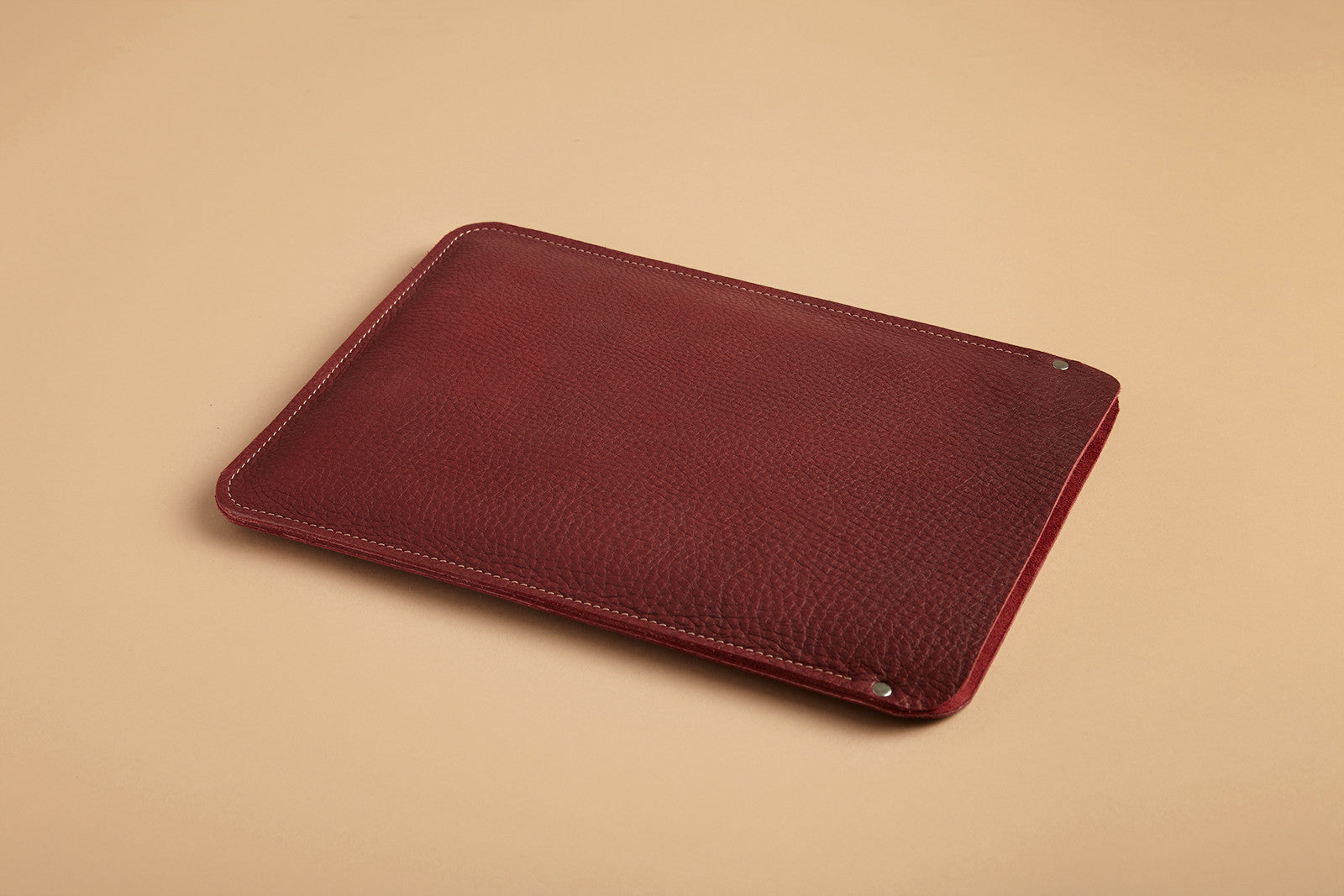 Laptop sleeve - Port burgundy leather