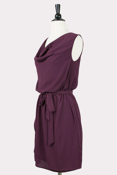 Berry Tart Draped Dress by Lavand - Hourglass Boutique