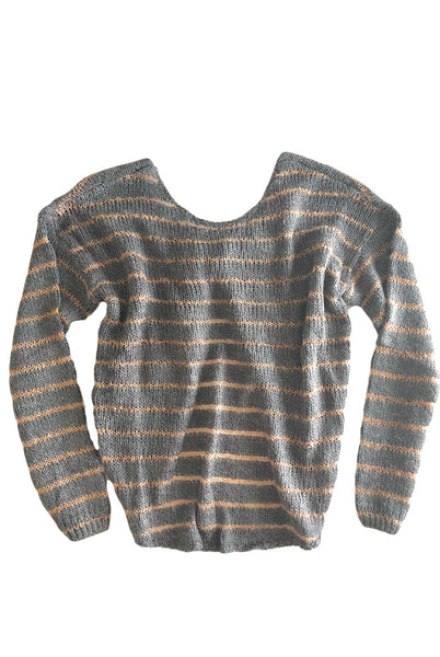 Katrina Twist Pullover Sweater by Mystree - Hourglass Boutique