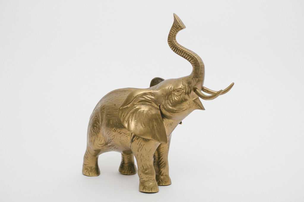 Large Brass Elephant - Homestead Seattle