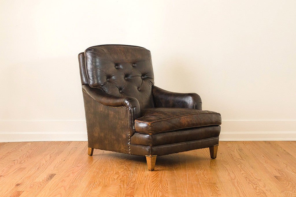 Leather Club Chair & Ottoman - Homestead Seattle