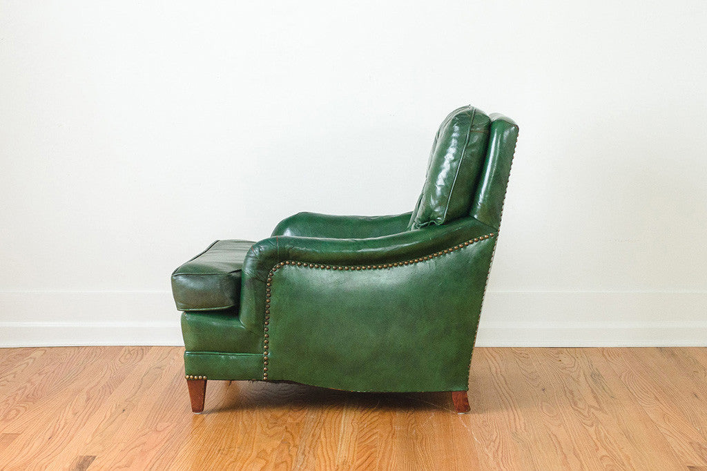 Green Leather Club Chair Homestead Seattle
