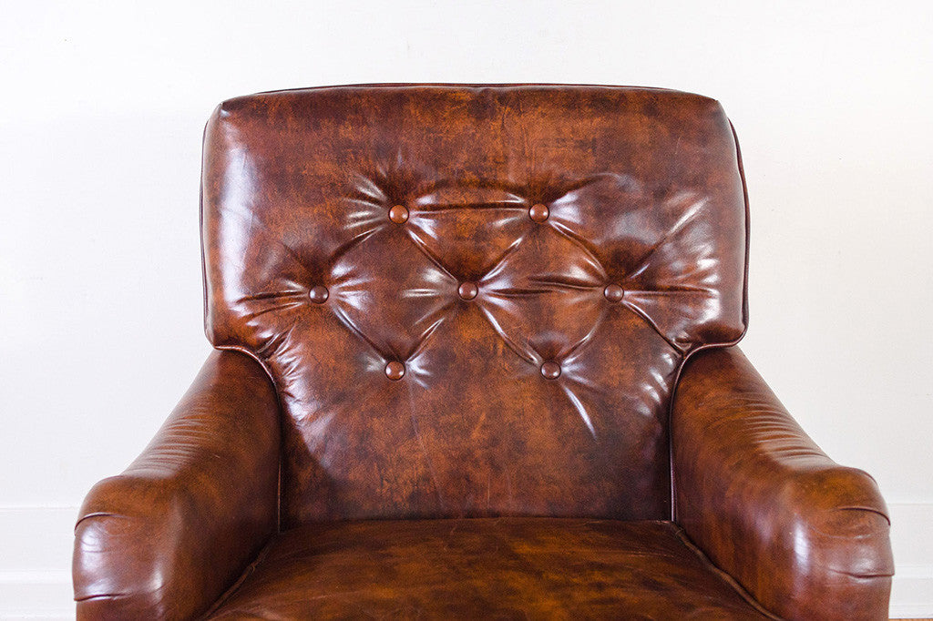 Leather Club Chair & Ottoman - Homestead Seattle