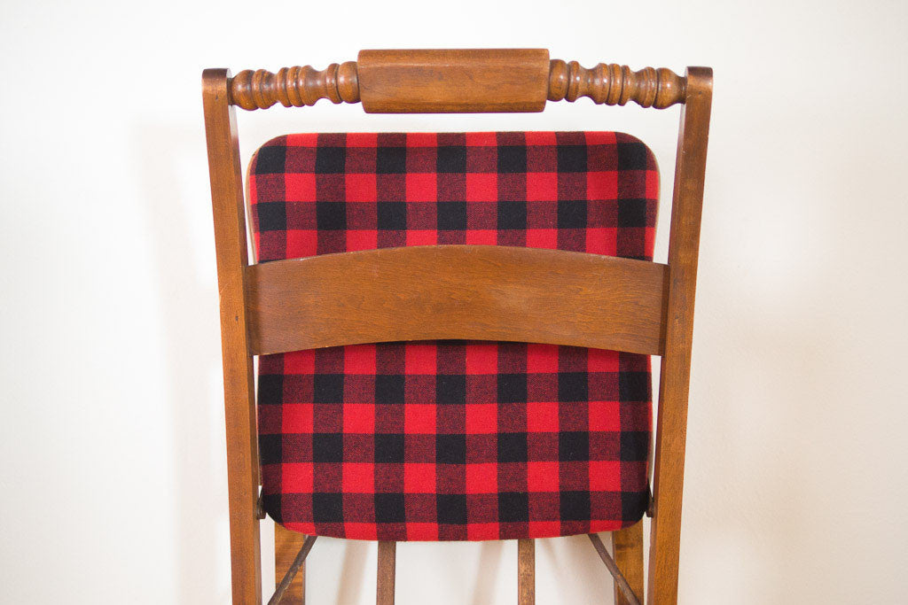 Buffalo Plaid Folding Chairs Homestead Seattle