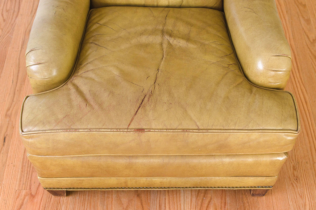 Mustard Leather Chair Ottoman Homestead Seattle