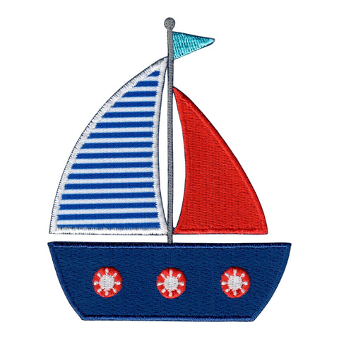 Ship Badge Boat Iron On Embroidery DIY Patch Sail Iron-on Patch ...