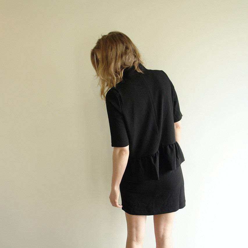 ganni clark dress black