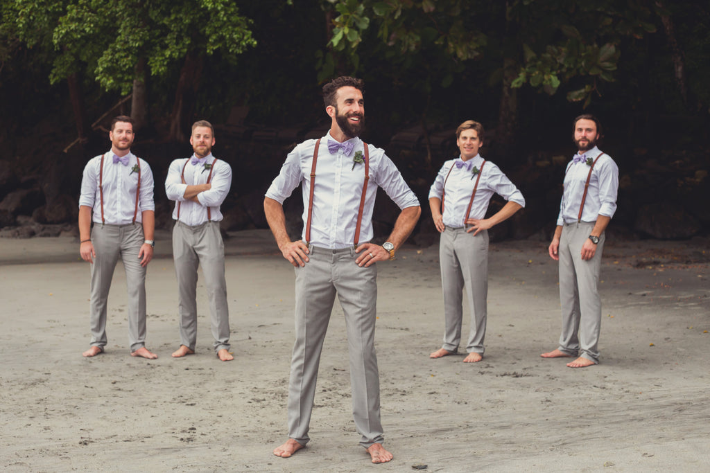 beach wedding groom