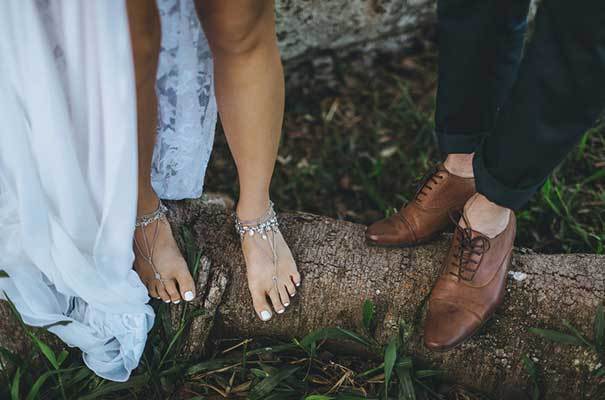 beach wedding groom