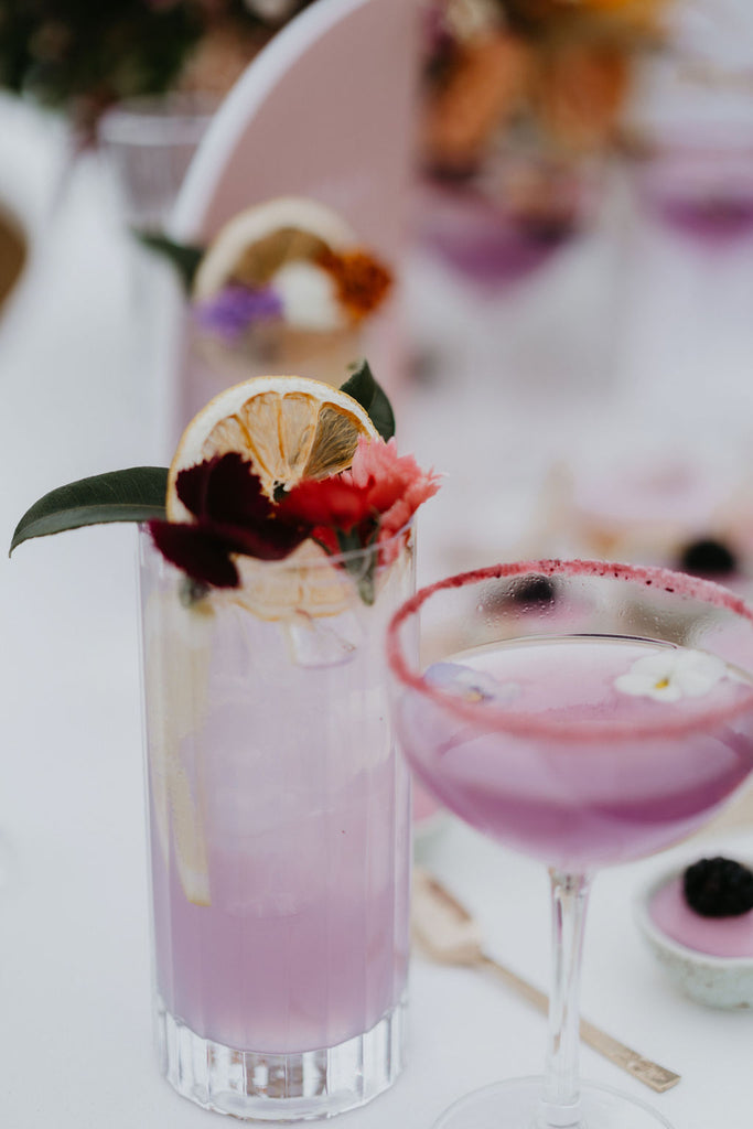 Byron bay wedding purple gin