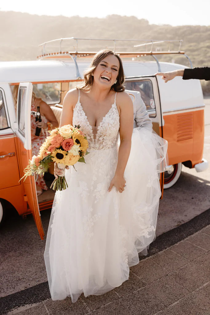 Ellie wears Brides of Melbourne Romantic Tulle Gown