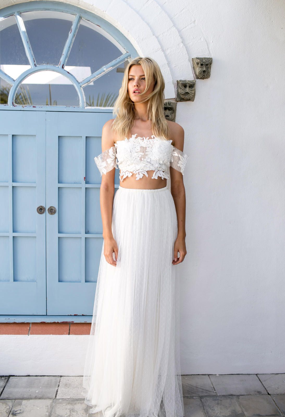 Grace loves lace two-piece midriff baring dress