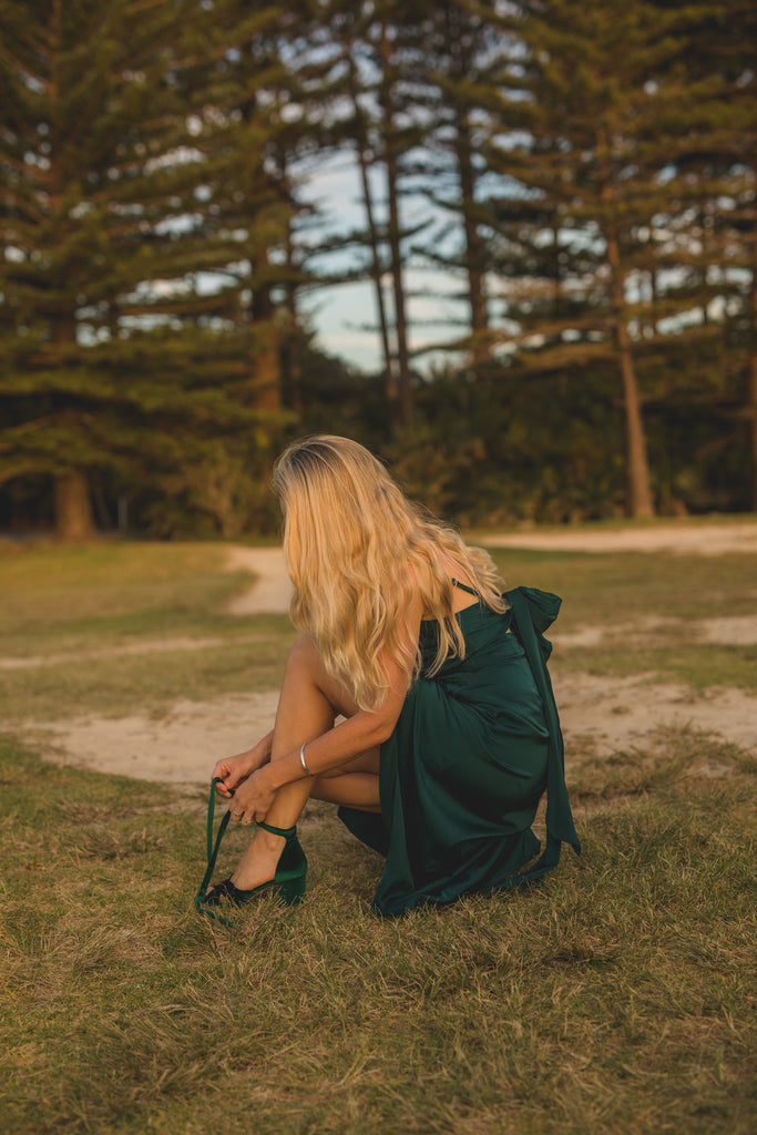 Green wedding shoes