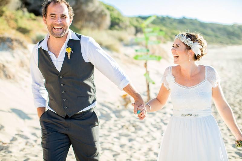 Have extra fun with a cute hair accessory that goes well with your beach wedding updo.