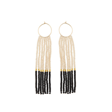 Black & Gold Tassel Earring Set - Etsy