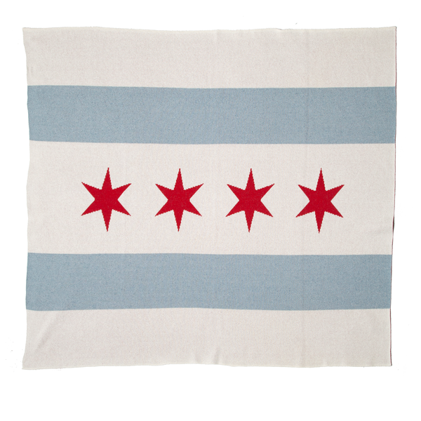 Eco-friendly Chicago Flag Throw |In2green | Flag Blanket