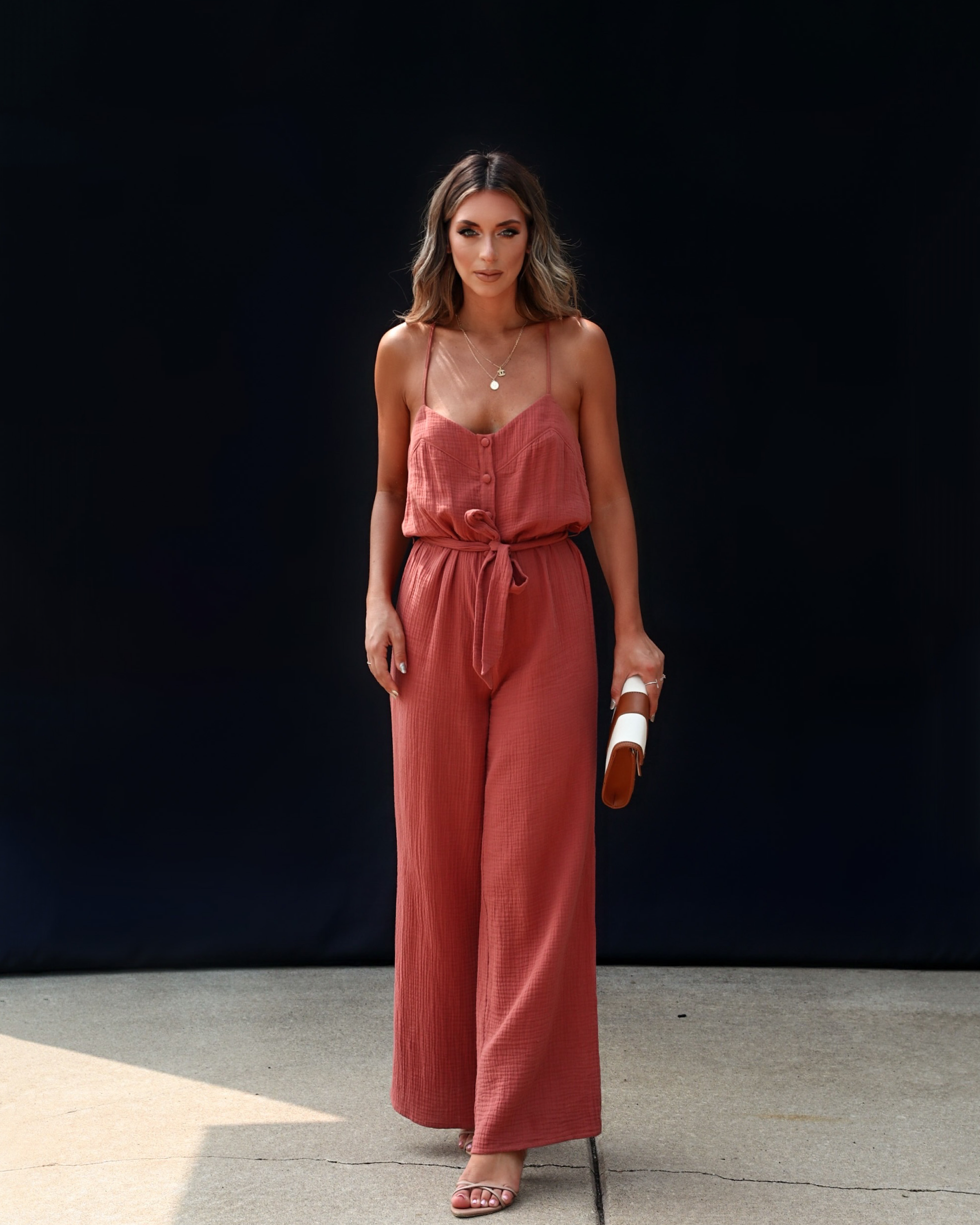 

Galina Tie Waist Jumpsuit