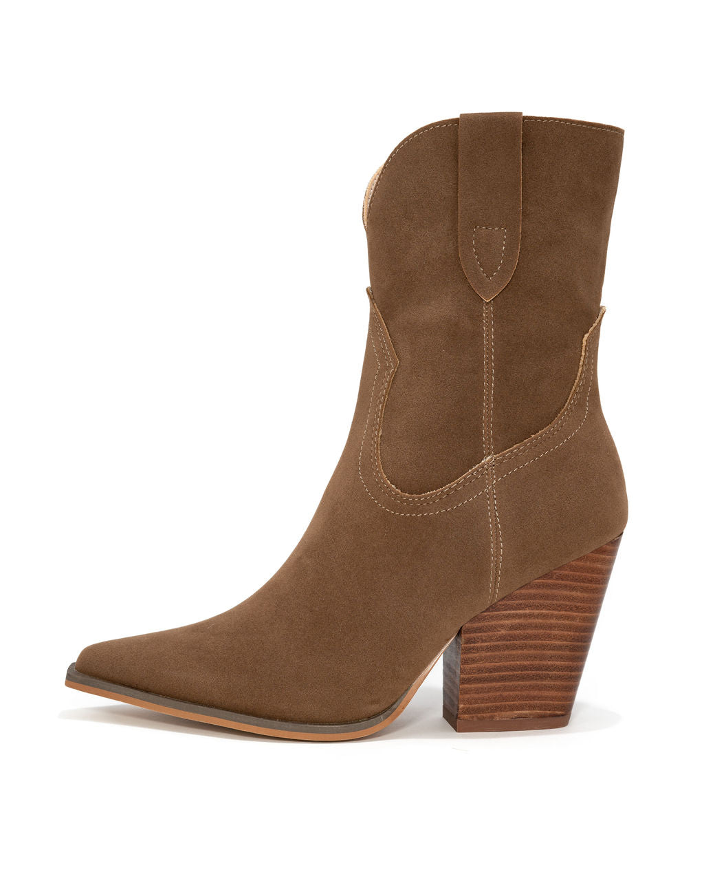 

Clare Faux Suede Heeled Western Boot
