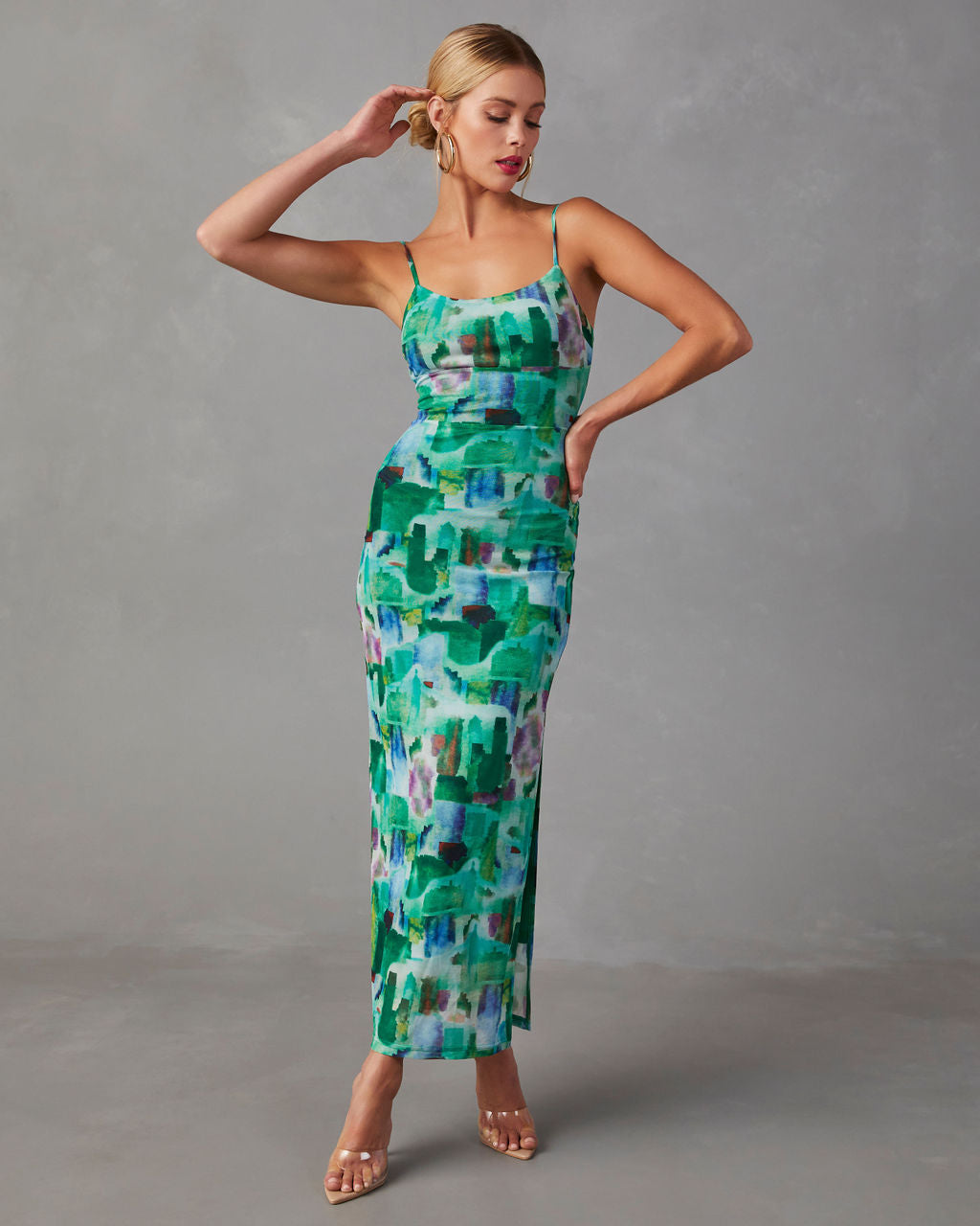 

Going Places Side Slit Midi Dress