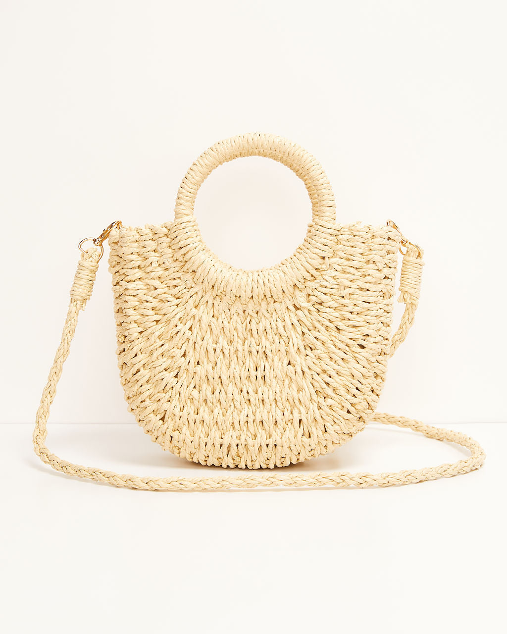 

Valencia Small Rounded Straw Tote