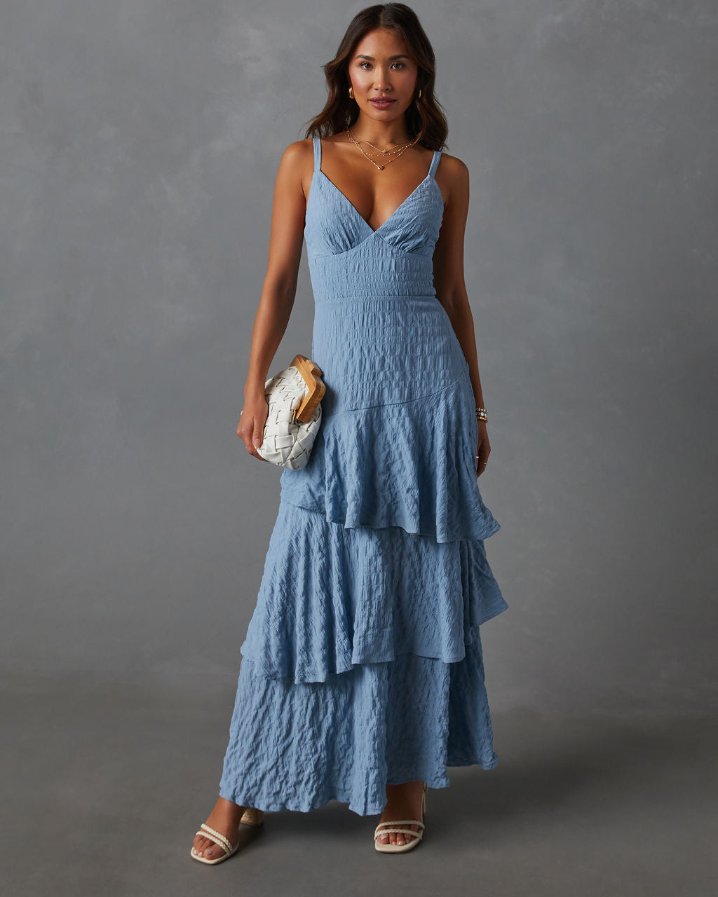 

Elora Tiered And Textured Maxi Dress