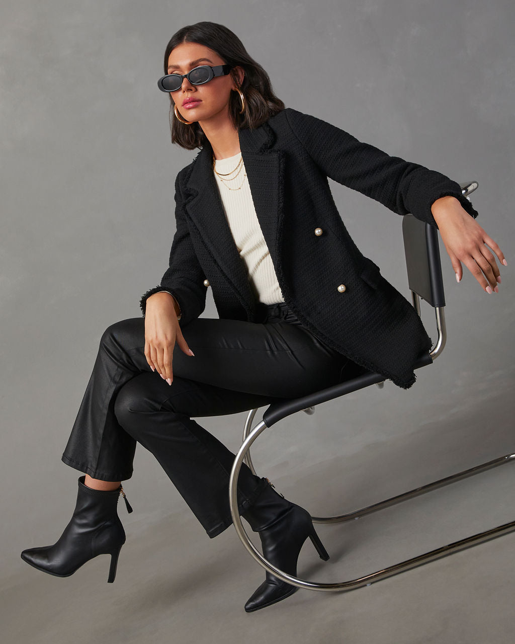 

Workwear Icon Frayed Trim Blazer