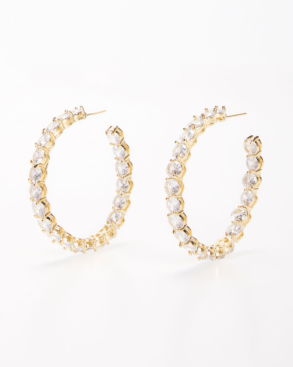 Adriana Rhinestone Hoop Earrings