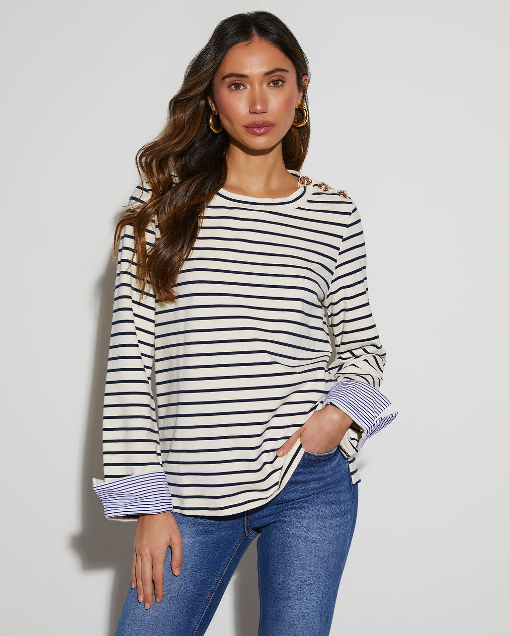 

Regatta Striped Crew Neck Long Sleeve Top